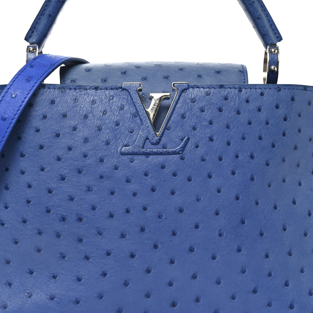 Louis Vuitton Ostrich Capucines MM Saphir
