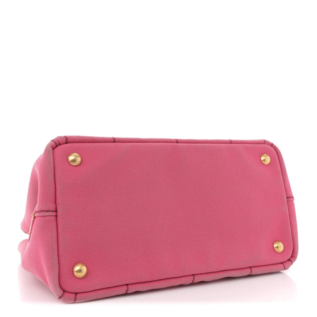 Prada Canapa Small Logo Tote Peonia