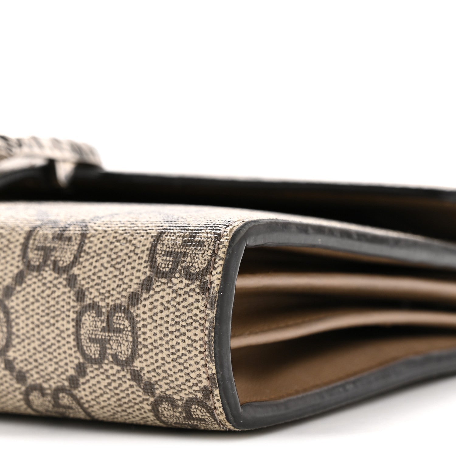 Gucci GG Supreme Monogram Mini Dionysus Chain Wallet Beige Taupe