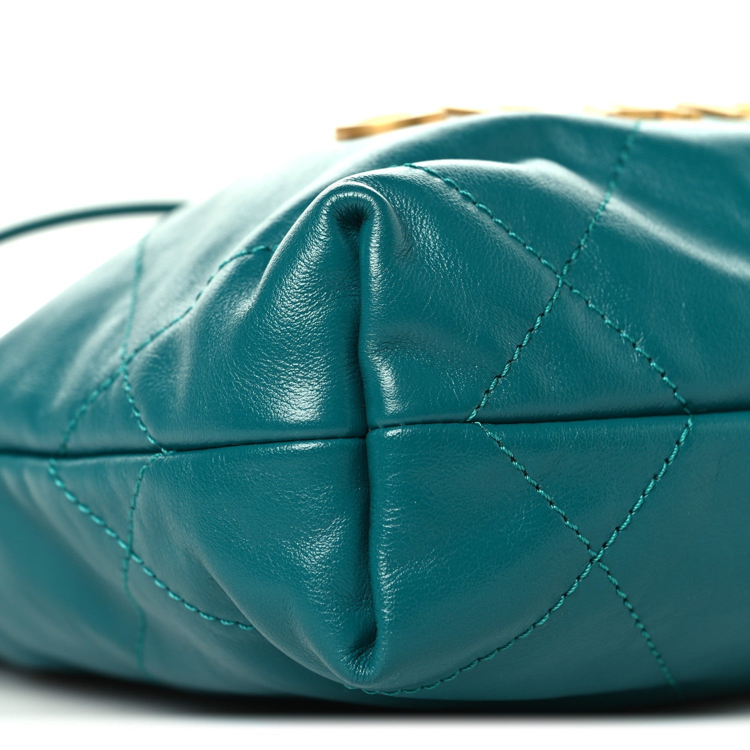 Chanel Shiny Calfskin Quilted Mini Chanel 22 Green