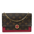 Louis Vuitton Monogram Flore Chain Wallet Fuchsia
