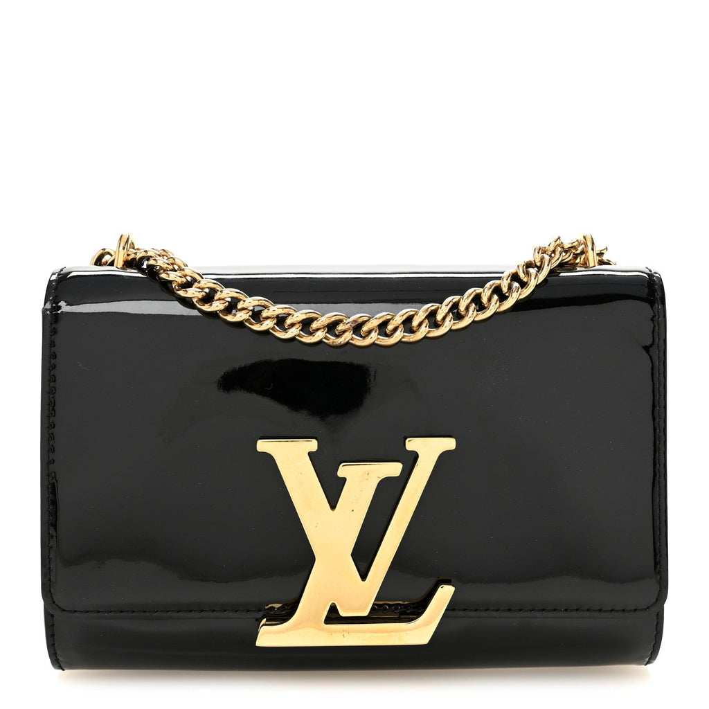 Louis Vuitton Patent Chain Louise MM Black