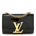 Louis Vuitton Patent Chain Louise MM Black