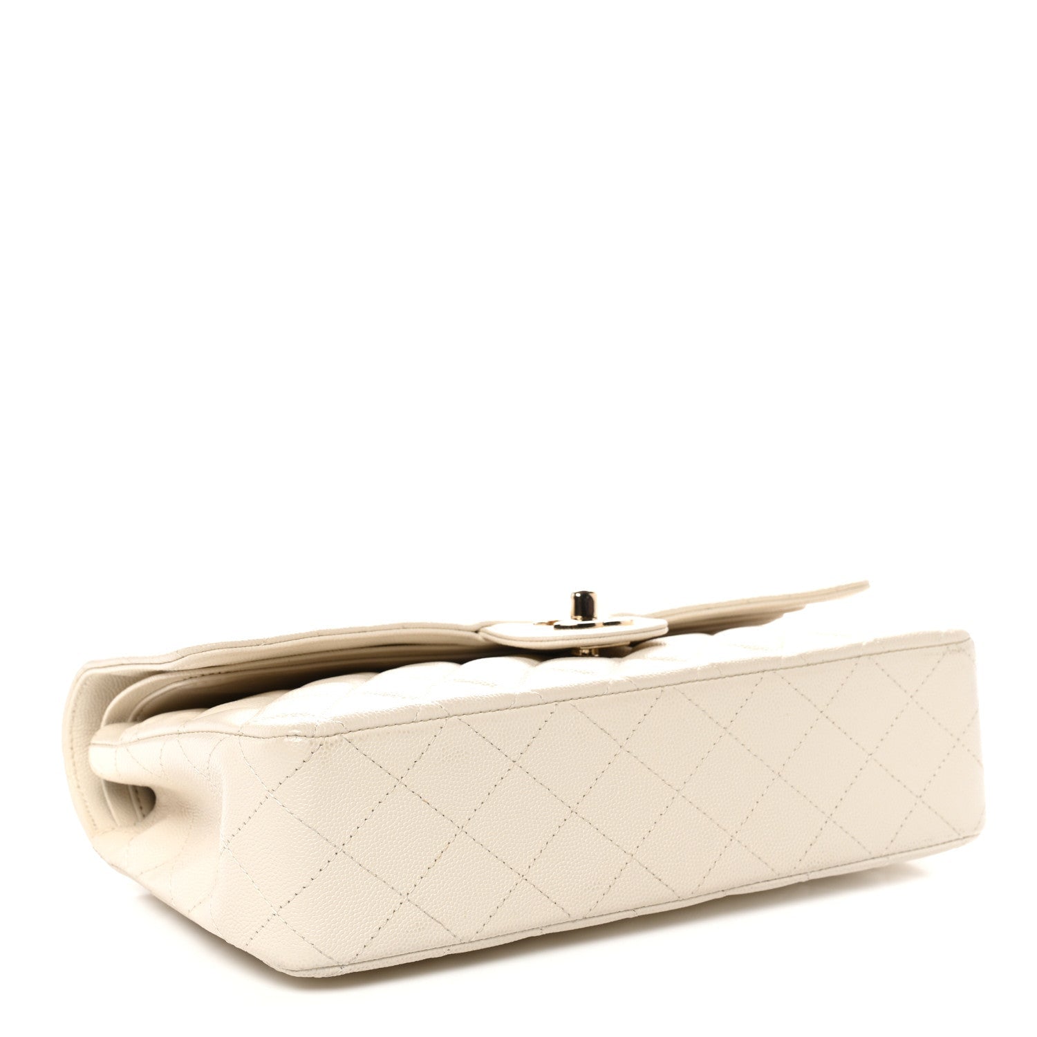 Chanel Caviar Quilted Medium Double Flap White