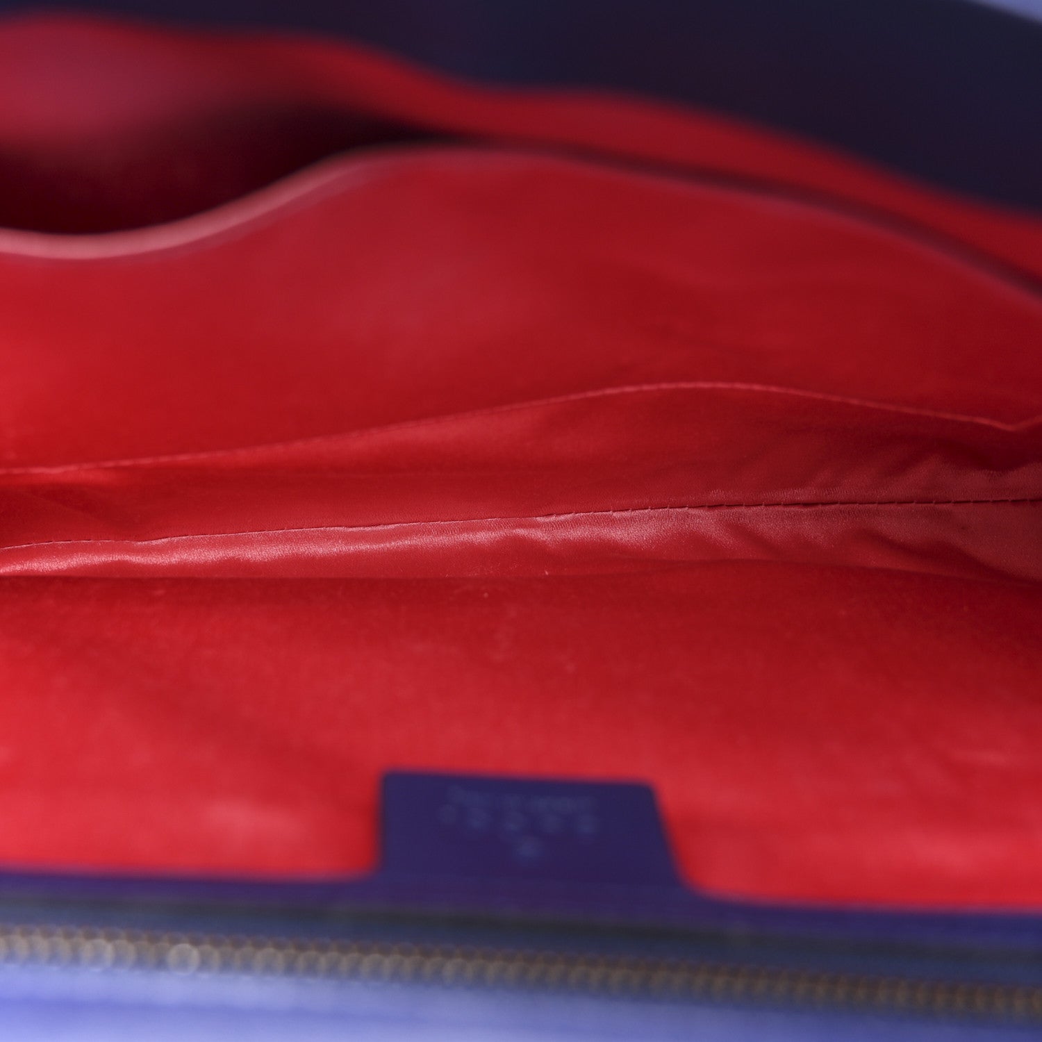 Gucci Velvet Matelasse GG Marmont Clutch Cobalt Blue