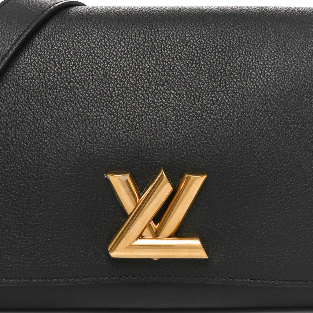 Louis Vuitton Calfskin Soft Twist Shoulder Bag Black