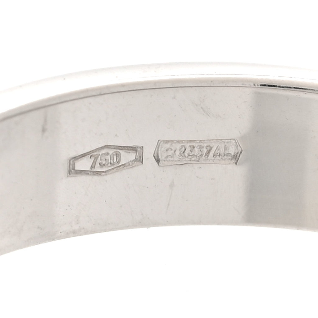 Gucci 18K White Gold 4mm Icon Thin Band Ring 52 6