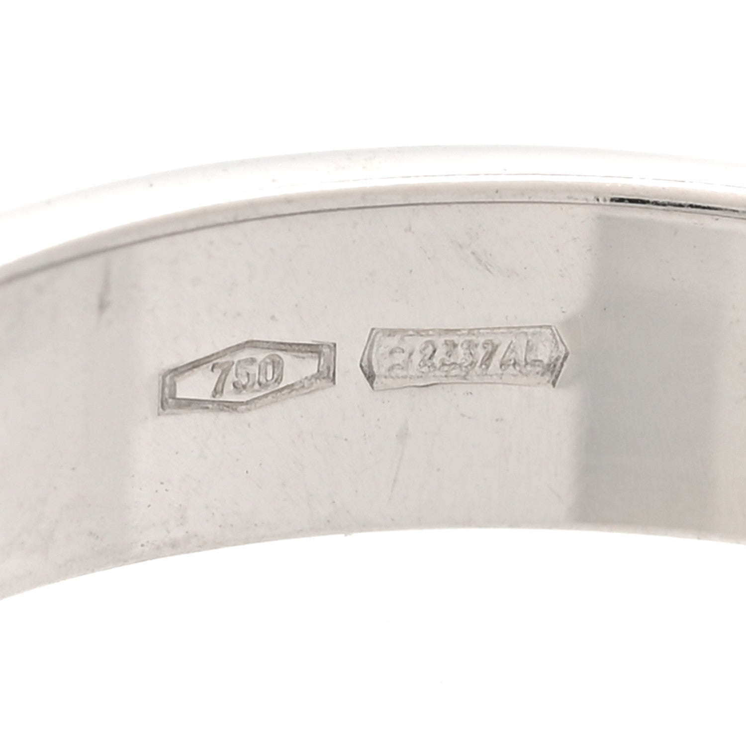 Gucci 18K White Gold 4mm Icon Thin Band Ring 52 6
