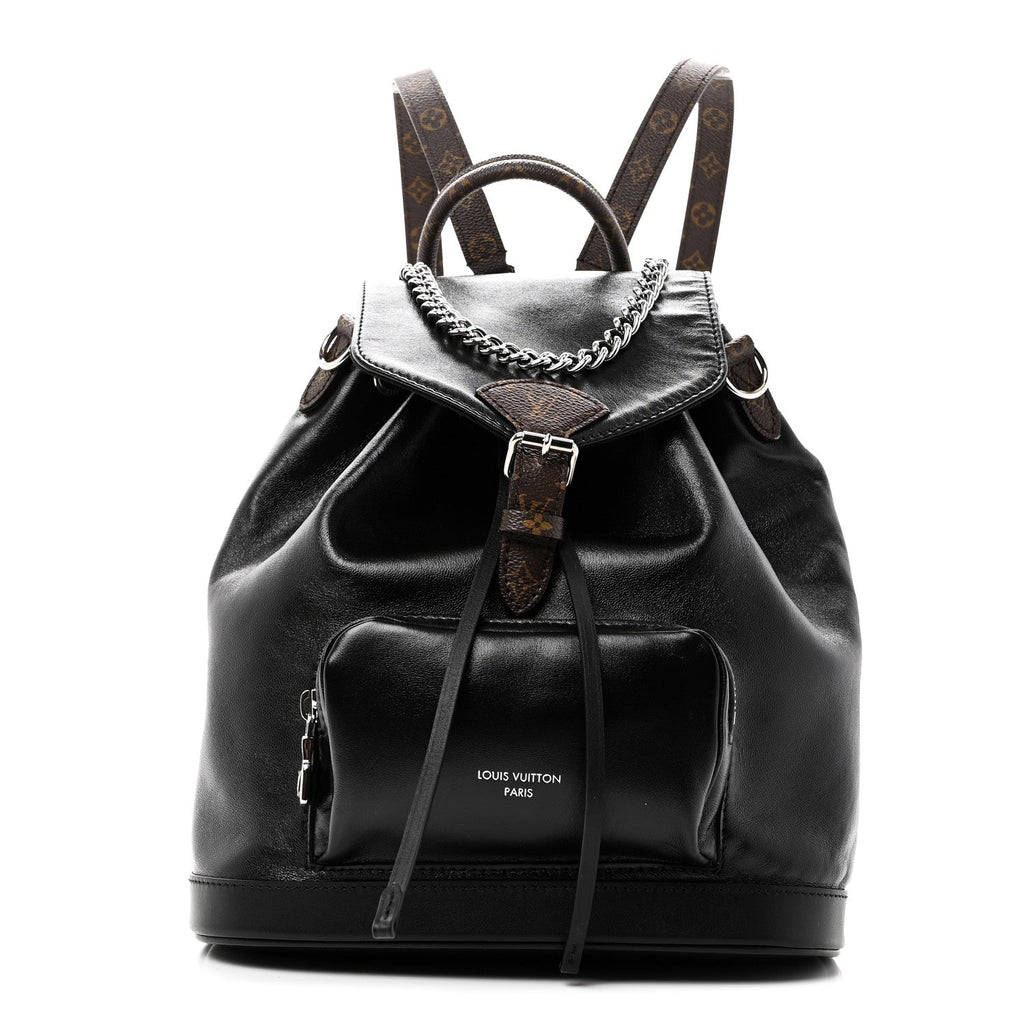 Louis Vuitton Lambskin Monogram Montsouris Vibe PM Black