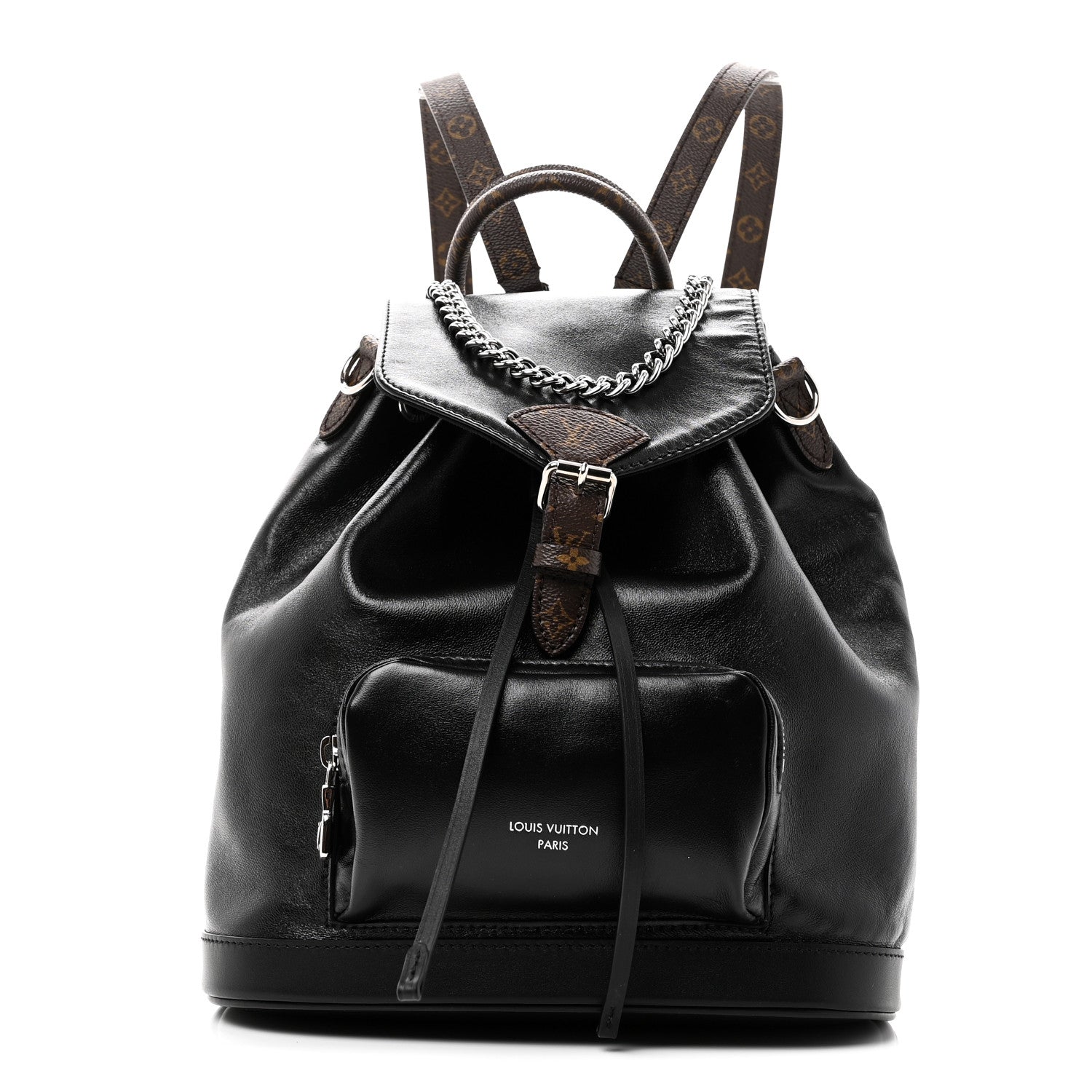 Louis Vuitton Lambskin Monogram Montsouris Vibe PM Black