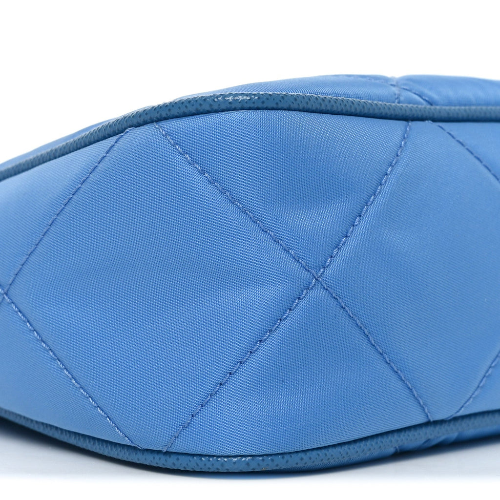 Prada Re-Nylon Saffiano Stitched Mini Re-Edition 1995 Chaine Shoulder Bag Blue