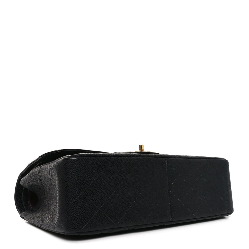 Chanel Caviar Quilted Jumbo Double Flap Black