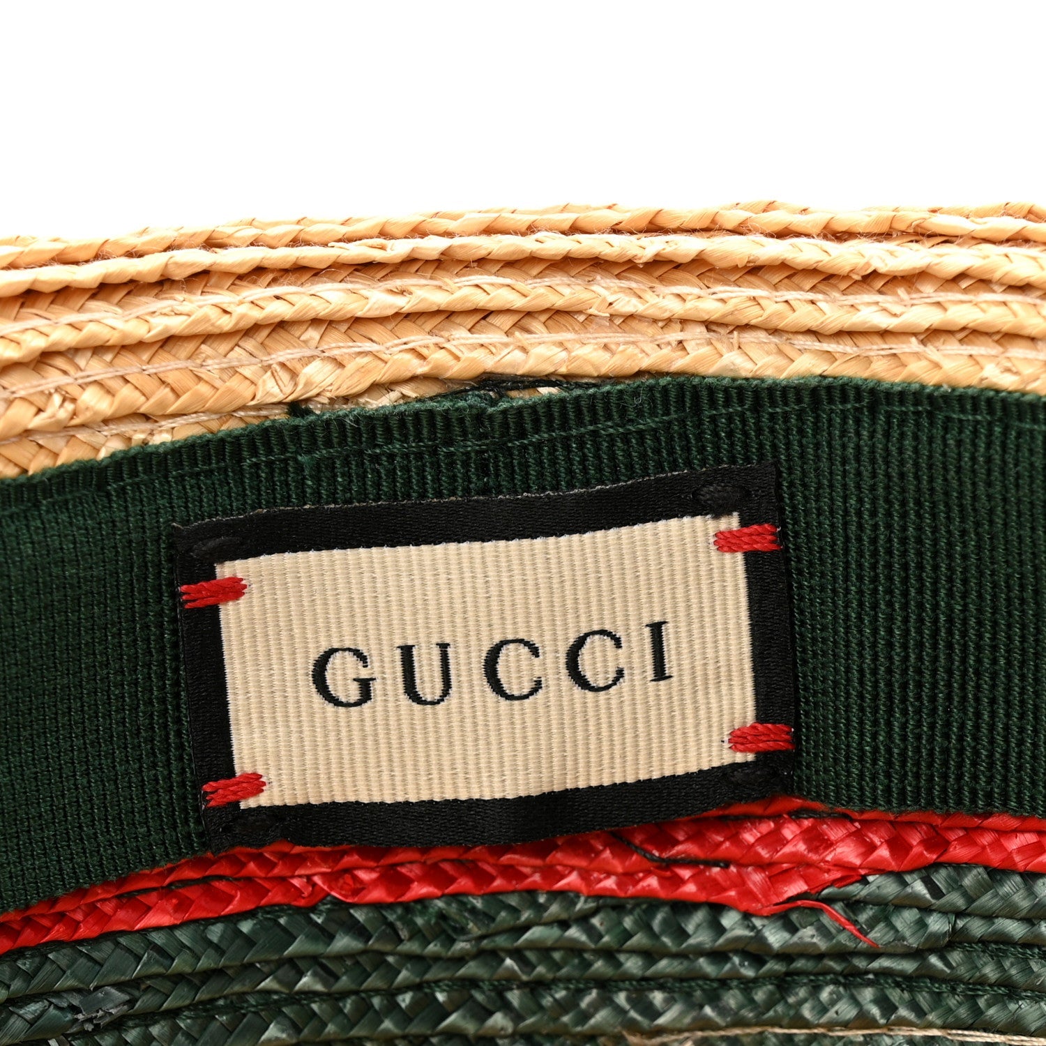 Gucci Abaca Straw Web Fedora Hat S