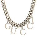 Gucci Metal Script Choker Necklace Silver