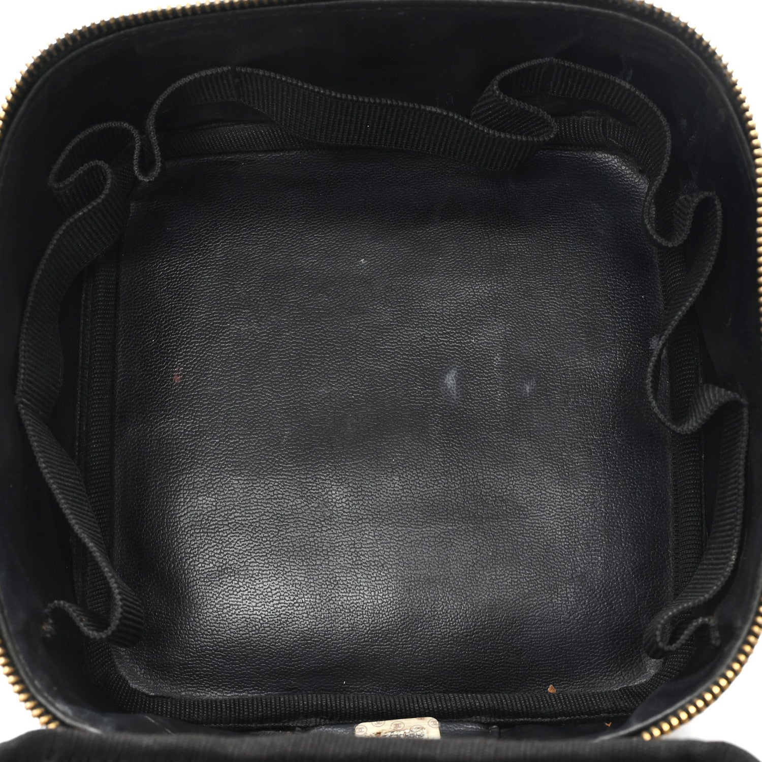 Chanel Caviar CC Vanity Cosmetic Case Black
