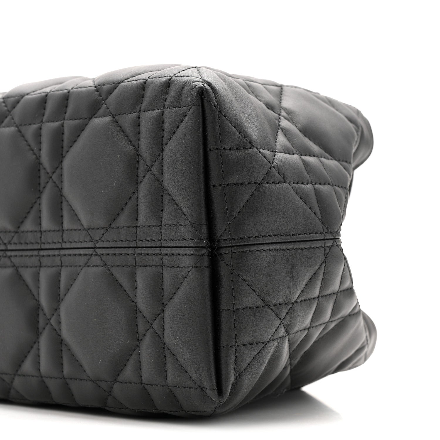Christian Dior Calfskin Macrocannage Small Toujours  Black