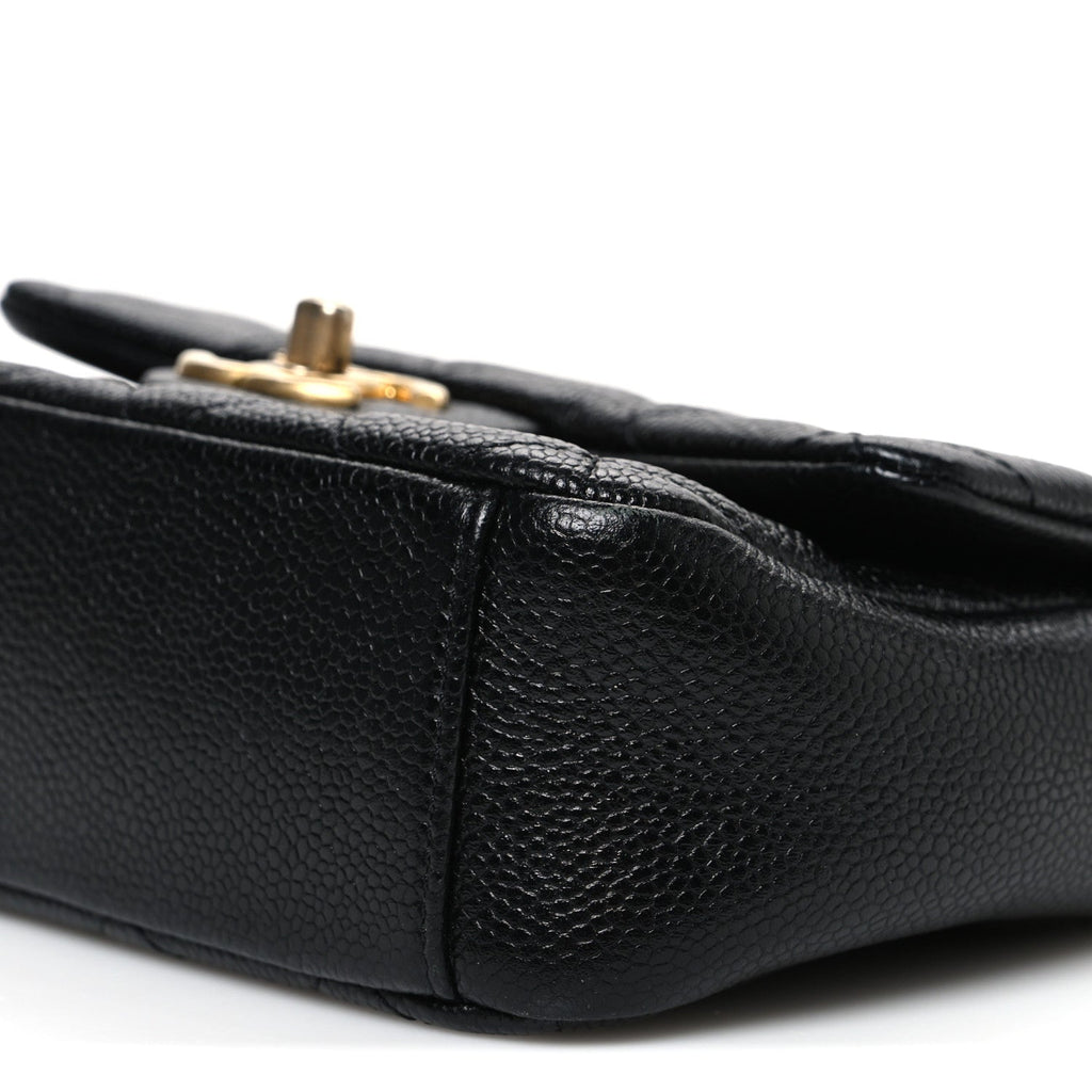 Chanel Caviar Quilted Mini Chain Soul Flap Black