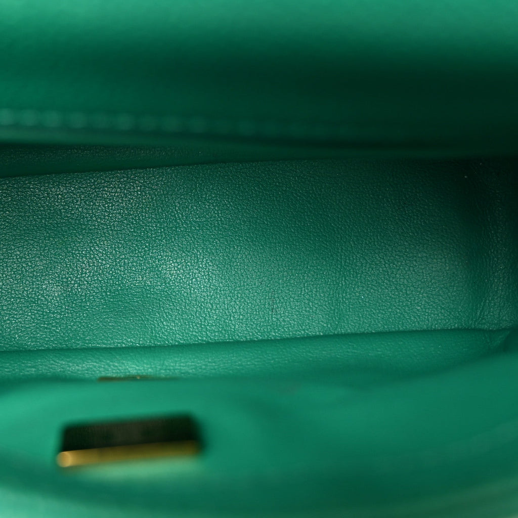 Chanel Caviar Quilted Sweetheart Flap Green