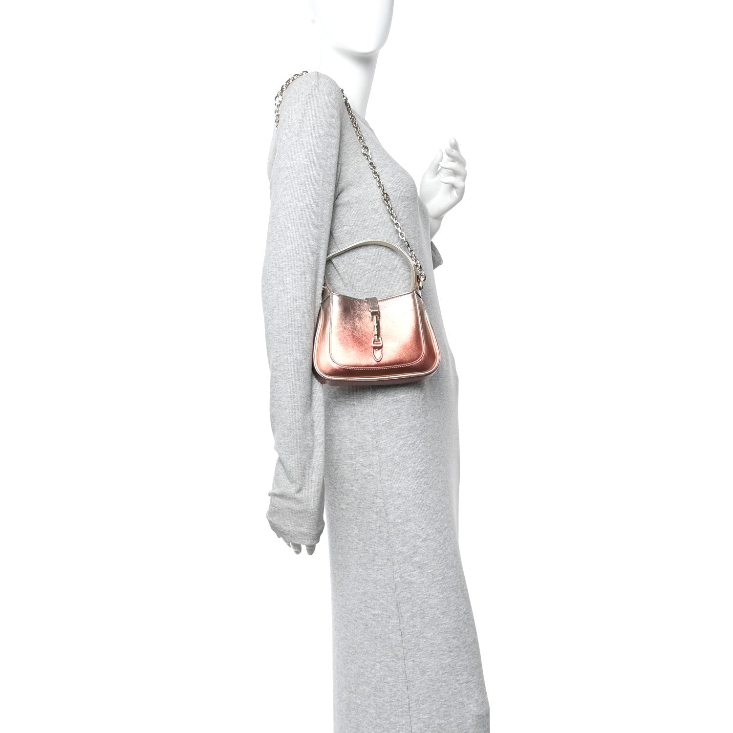 Gucci Metallic Faded Nappa Mini Jackie 1961 Copper
