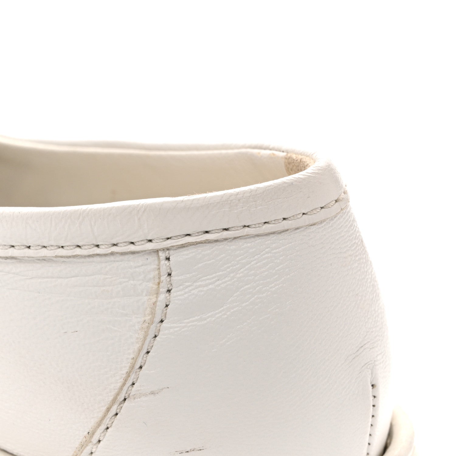 Chanel Shiny Lambskin Quilted CC Turnlock Loafers 40 White