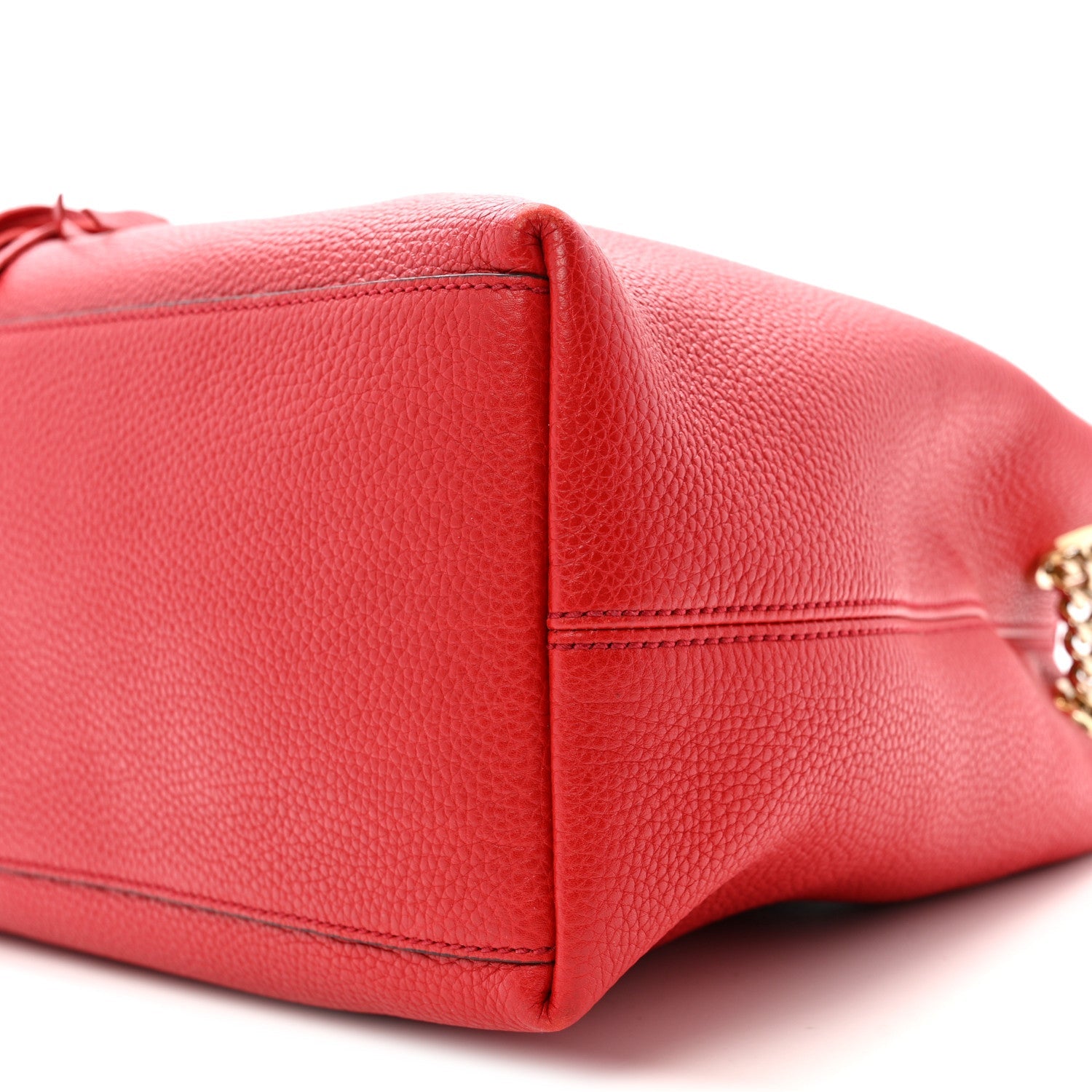 Gucci Cellarius Calfskin Medium Soho Chain Shoulder Bag Vibrant Red