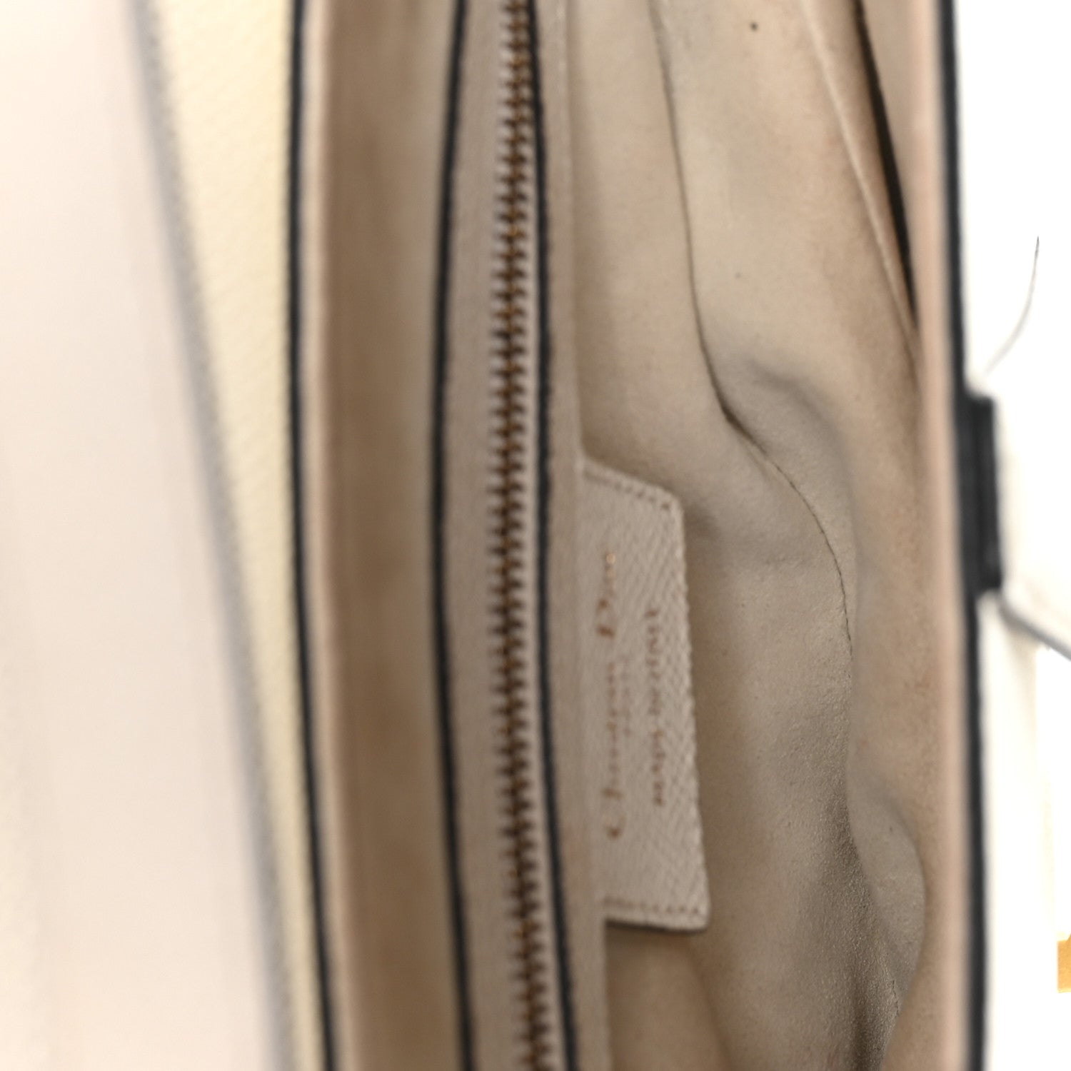 Christian Dior Grained Calfskin Saddle Bag White