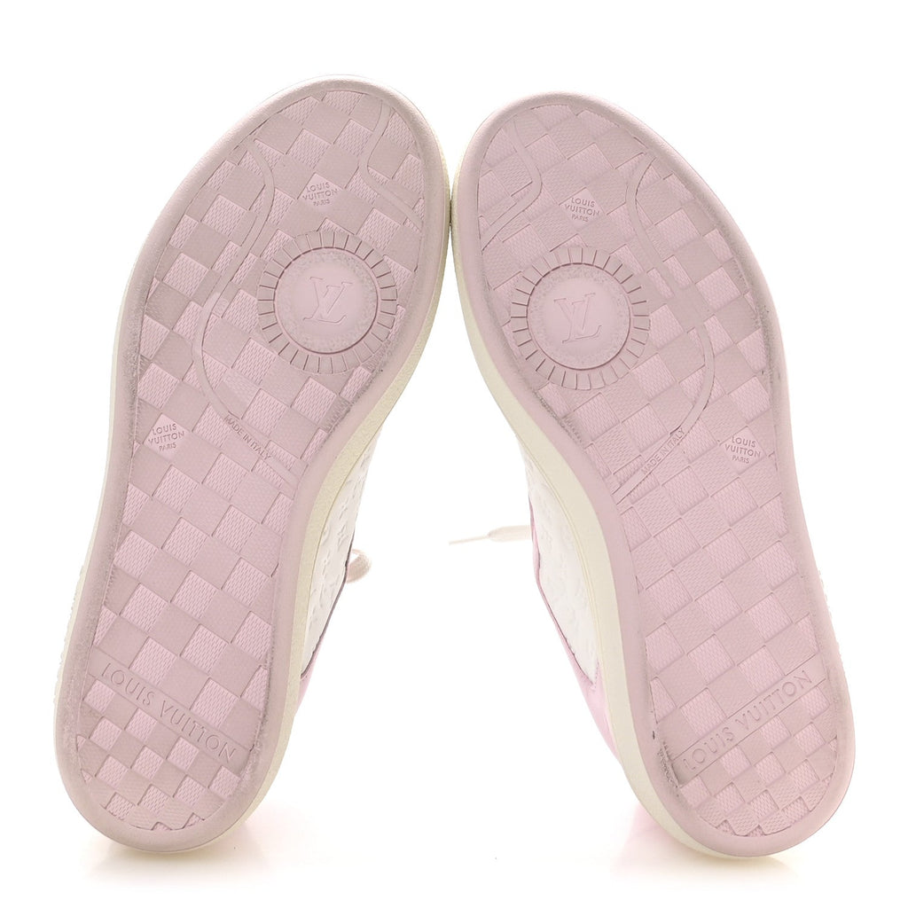 Louis Vuitton Calfskin Monogram LV Groovy Platform Sneakers 38 Pink