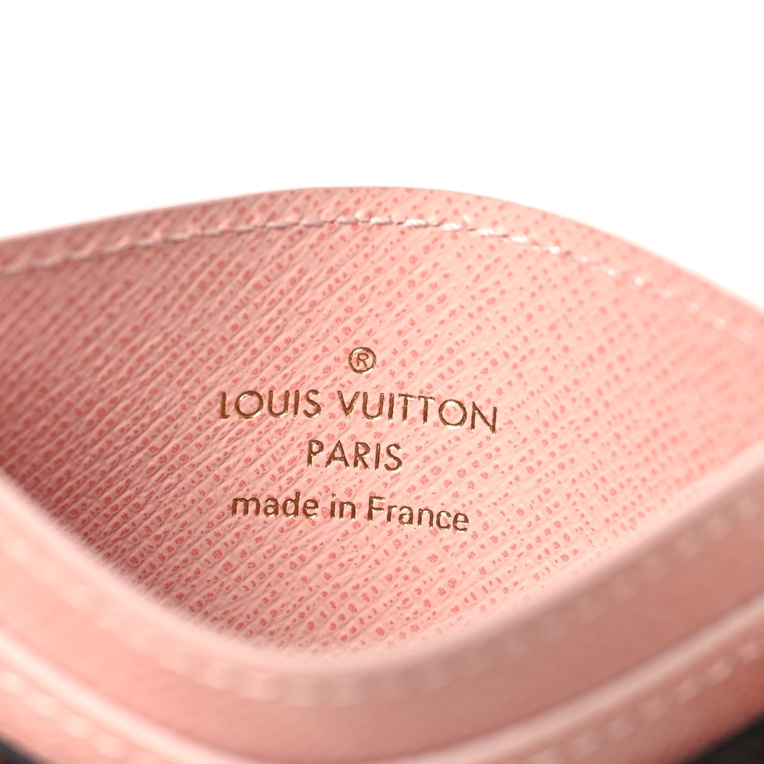Louis Vuitton Monogram LV Charms Card Holder Rose Ballerine