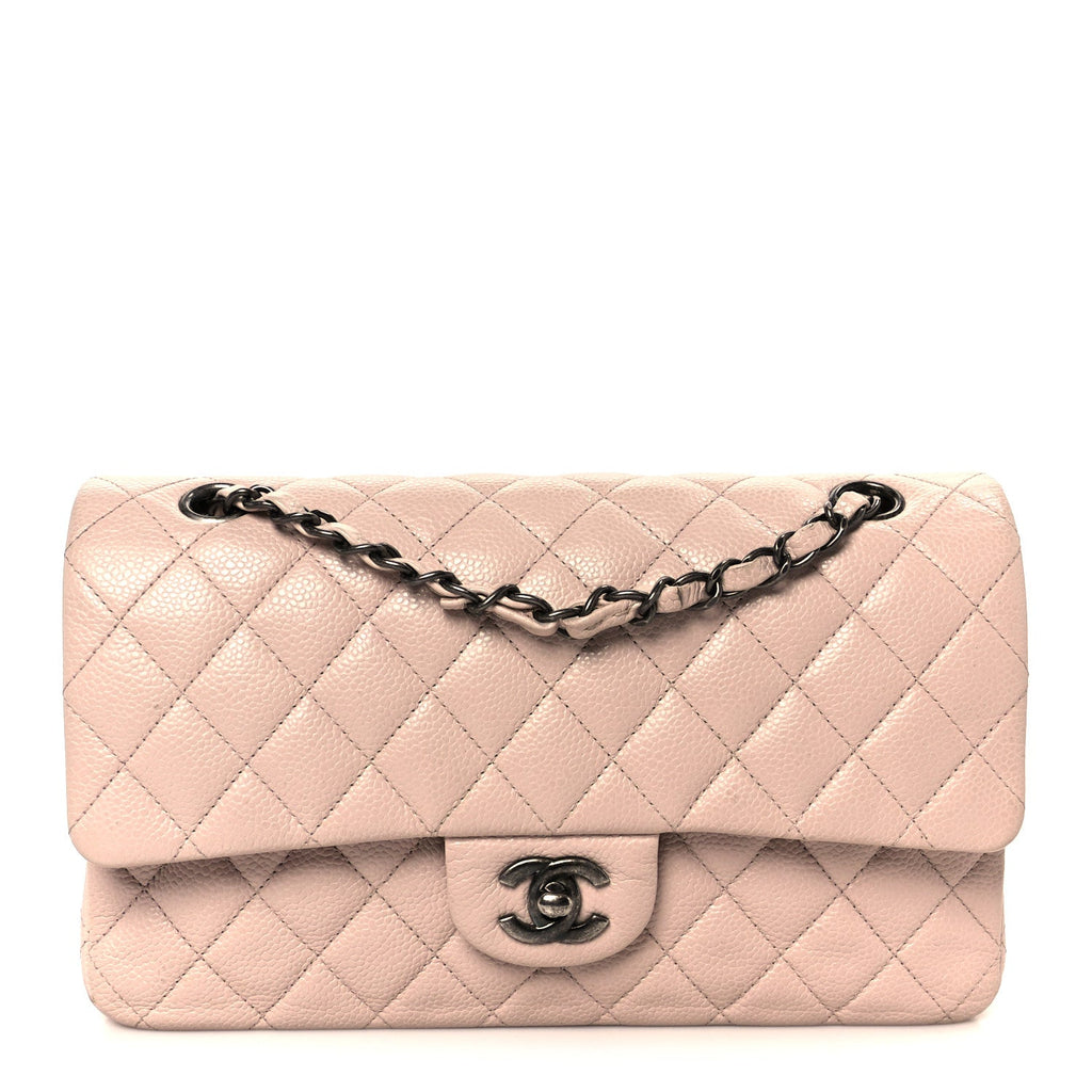 Chanel Caviar Quilted Medium Double Flap Light Pink