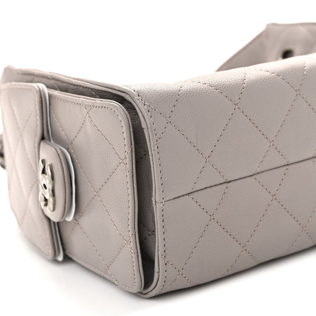 Chanel Caviar Quilted Mini Chanel 25 Handbag Dark Grey