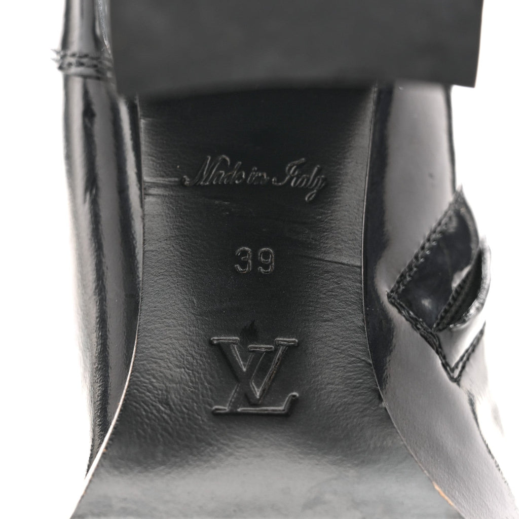Louis Vuitton Glazed Calfskin Monogram Star Trail Ankle Boots 39 Black
