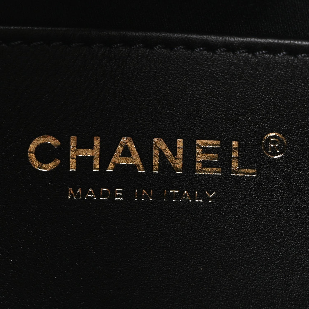 Chanel Washed Denim Quilted Mini Chanel 25 Handbag Black