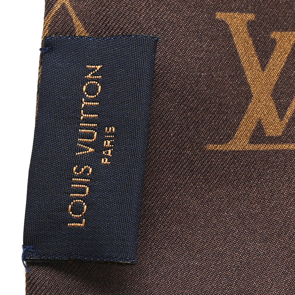 Louis Vuitton Silk Monogram Confidential Garden Bandeau Brown