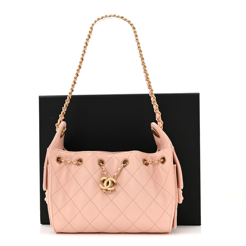 Chanel Caviar Quilted Mini Chanel 25 Handbag Light Pink