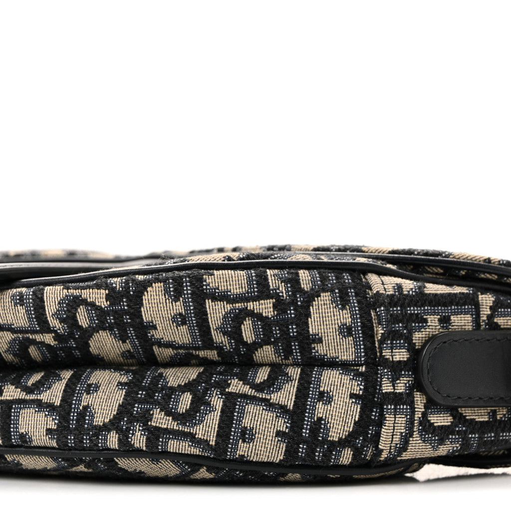 Christian Dior Oblique Saddle Bag Blue