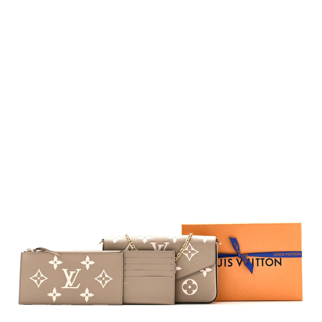 Louis Vuitton Empreinte Monogram Giant Felicie Pochette Tourterelle Creme