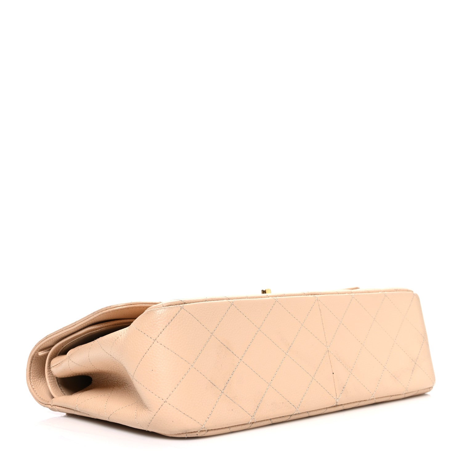 Chanel Caviar Quilted Jumbo Double Flap Beige Clair