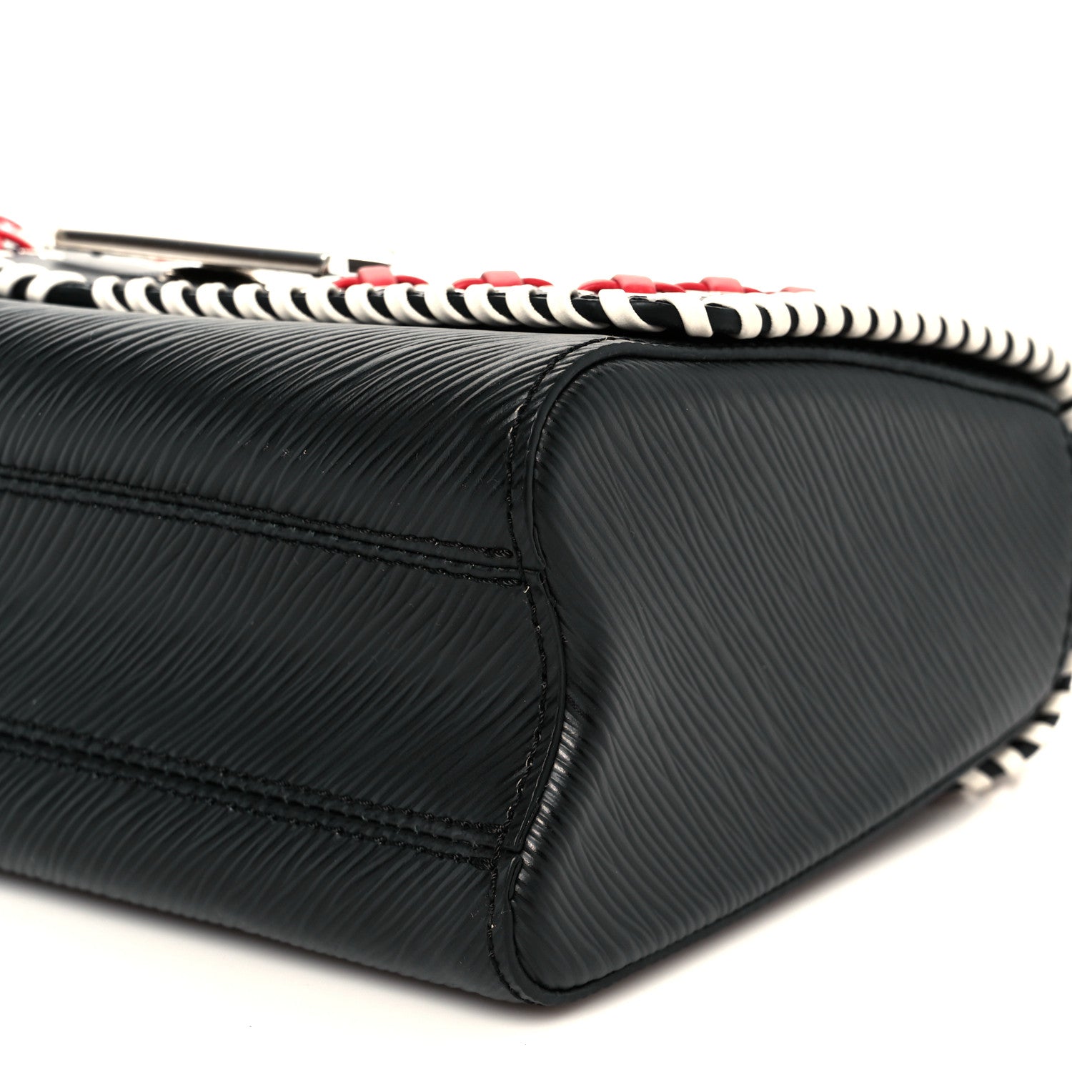 Louis Vuitton Epi Embroidered Twist Shoulder Bag MM  Black
