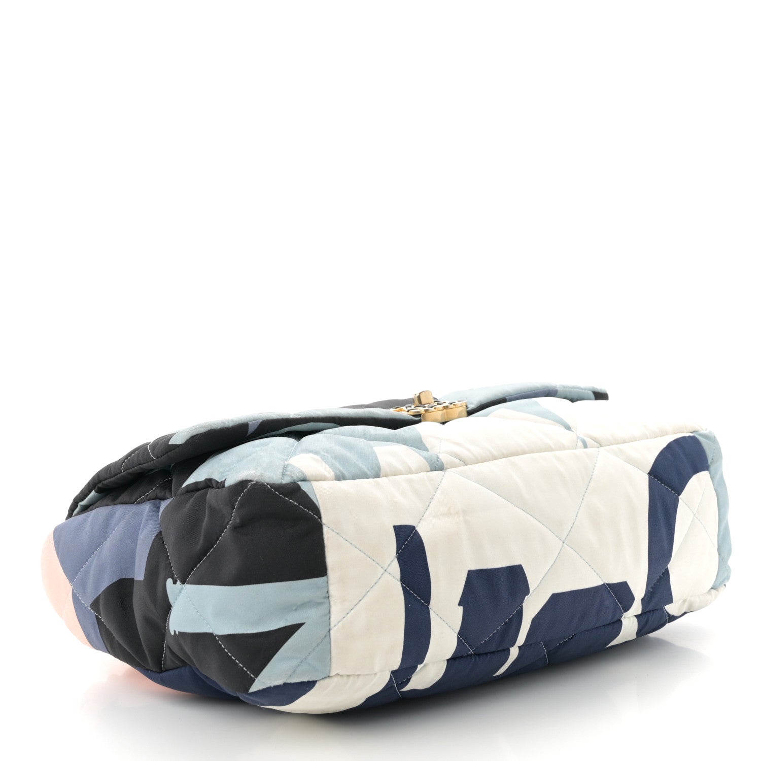 Chanel Silk Maxi Scarf Chanel 19 Flap Black Blue White