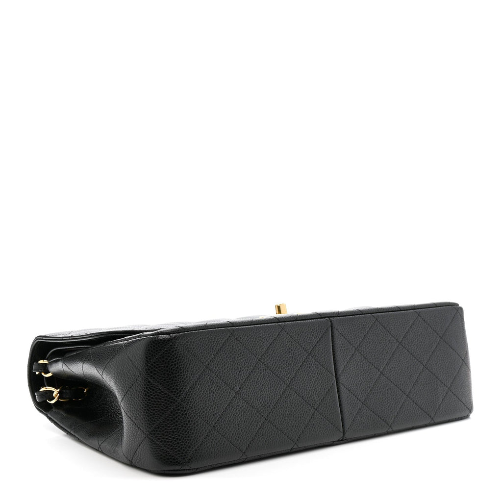 Chanel Caviar Quilted Jumbo Double Flap Black