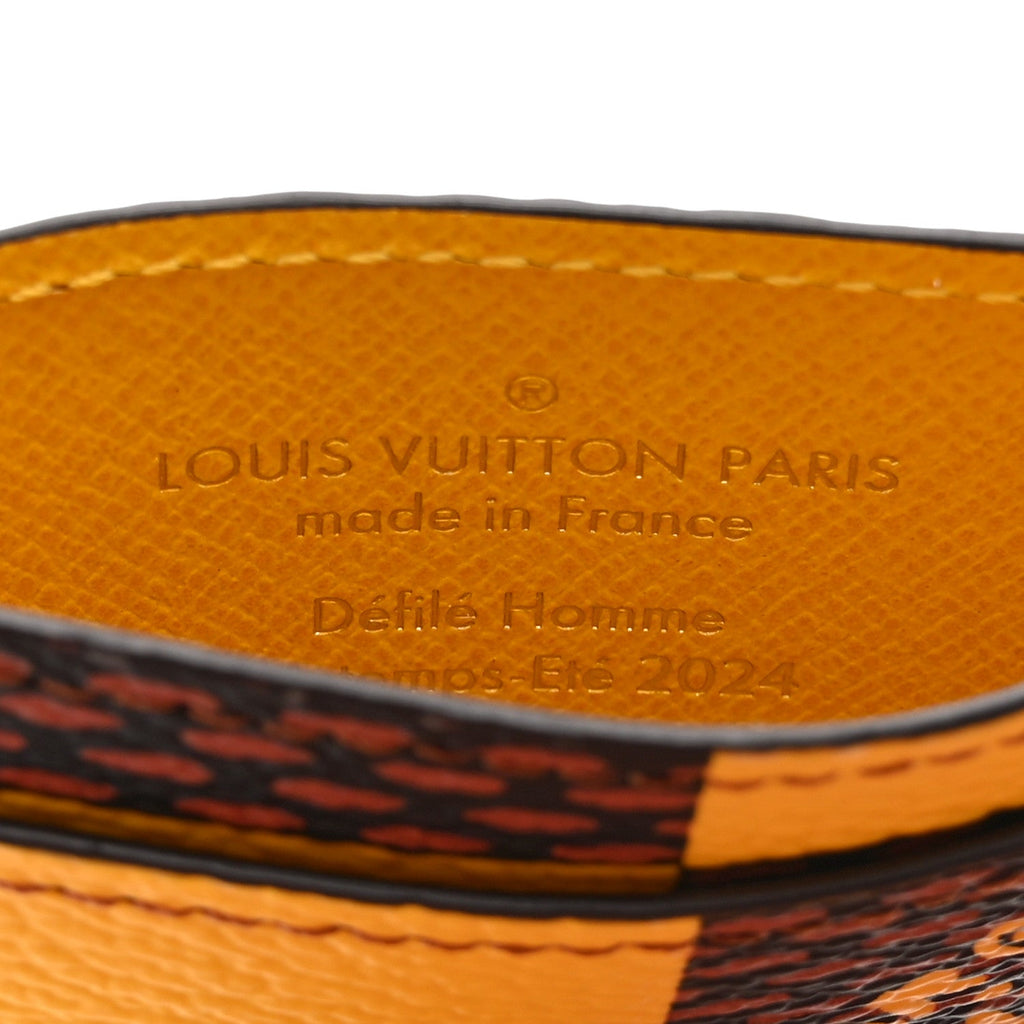 Louis Vuitton Damier Pop Porte Cartes Simple Card Holder Yellow