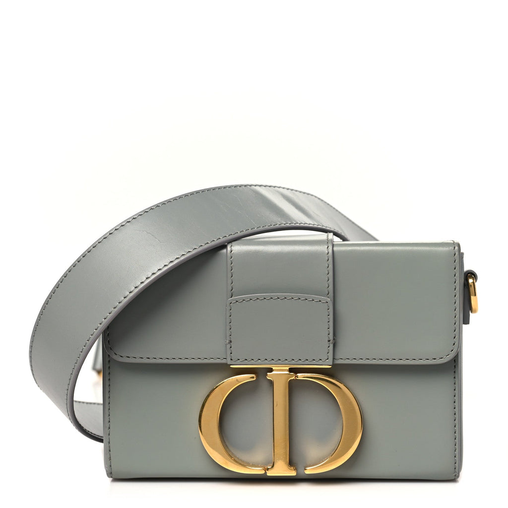 Christian Dior Box Calfskin 30 Montaigne Box Bag Gray