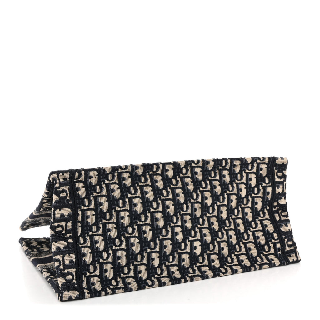 Christian Dior Oblique Medium Book Tote Blue Multicolor
