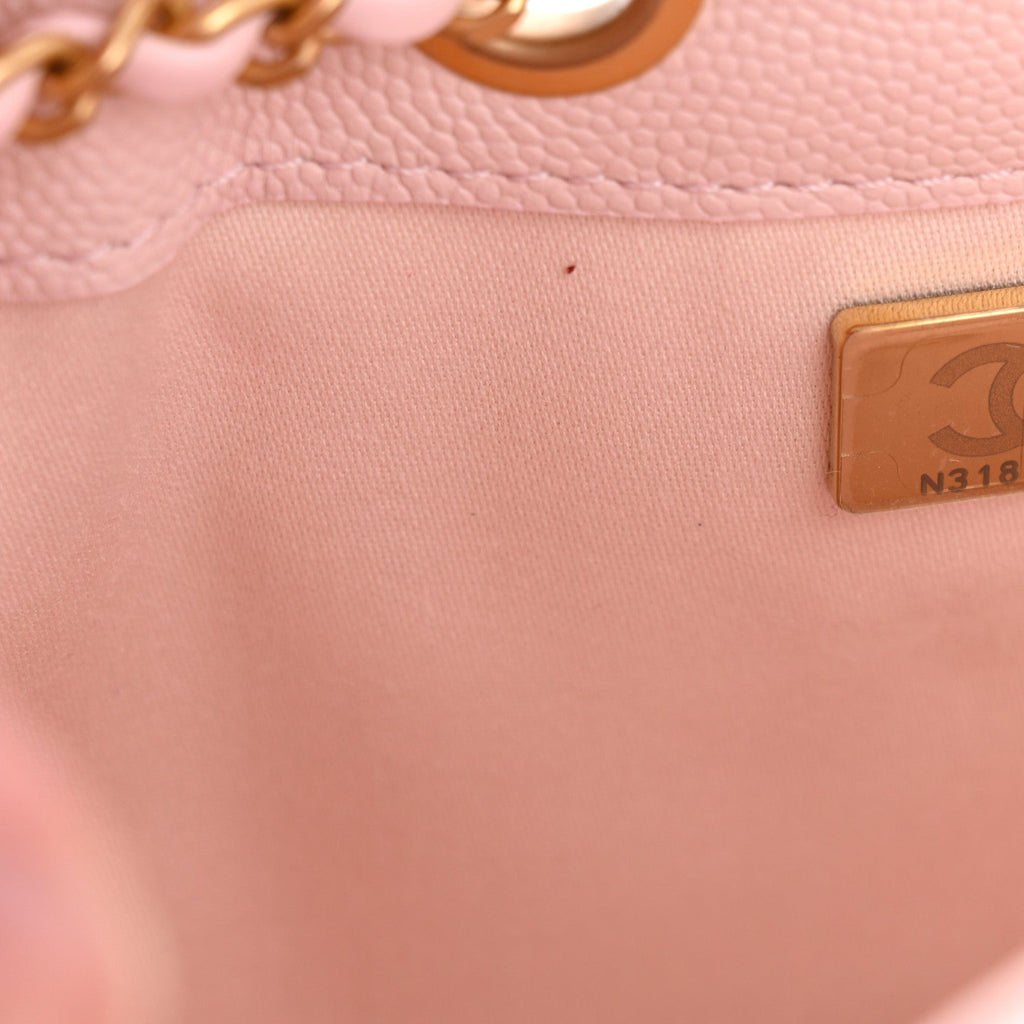 Chanel Caviar Quilted Mini Chanel 25 Handbag Light Pink