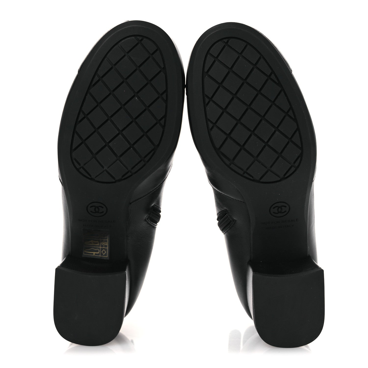 Chanel Stretch Lambskin Cap Toe CC Short Boots 36.5 Black