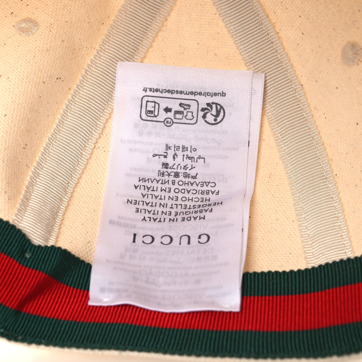 Gucci Cotton Logo Baseball Hat M Beige