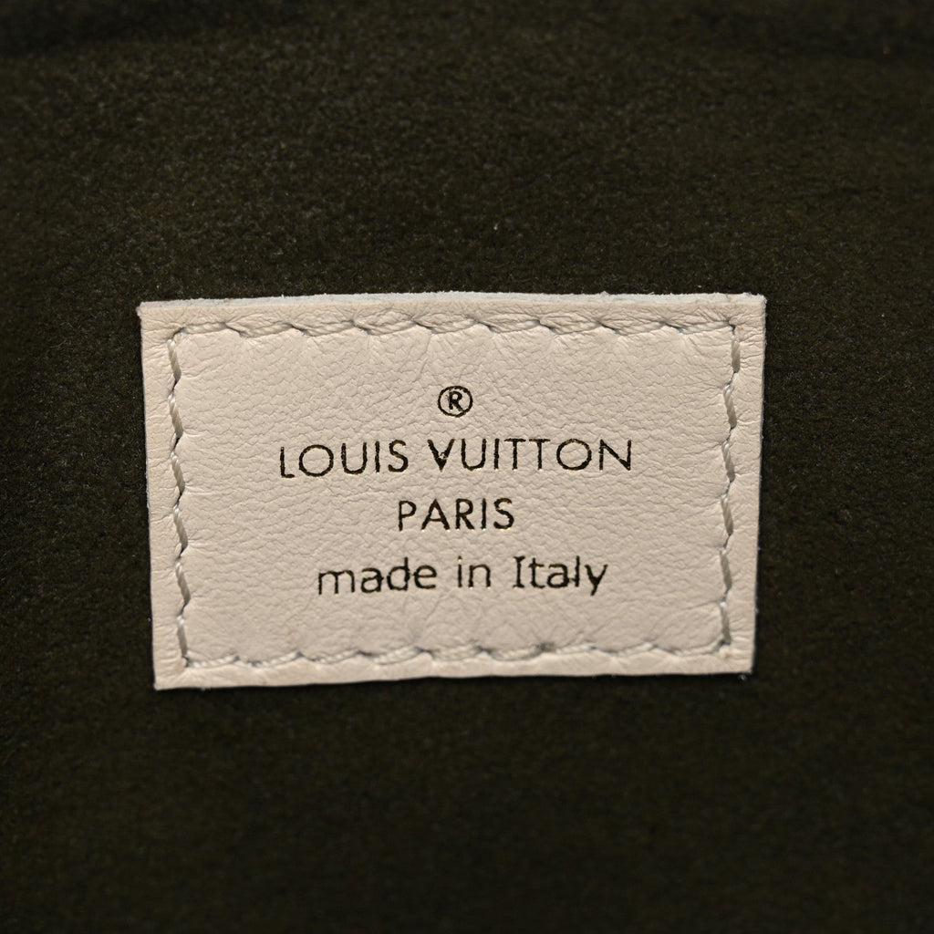 Louis Vuitton Lambskin Embossed Monogram Coussin PM Beige Cream