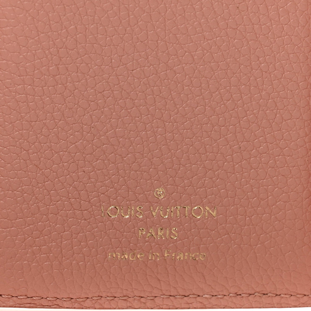Louis Vuitton Empreinte Monogram Giant Victorine Wallet Rose Trianon Creme