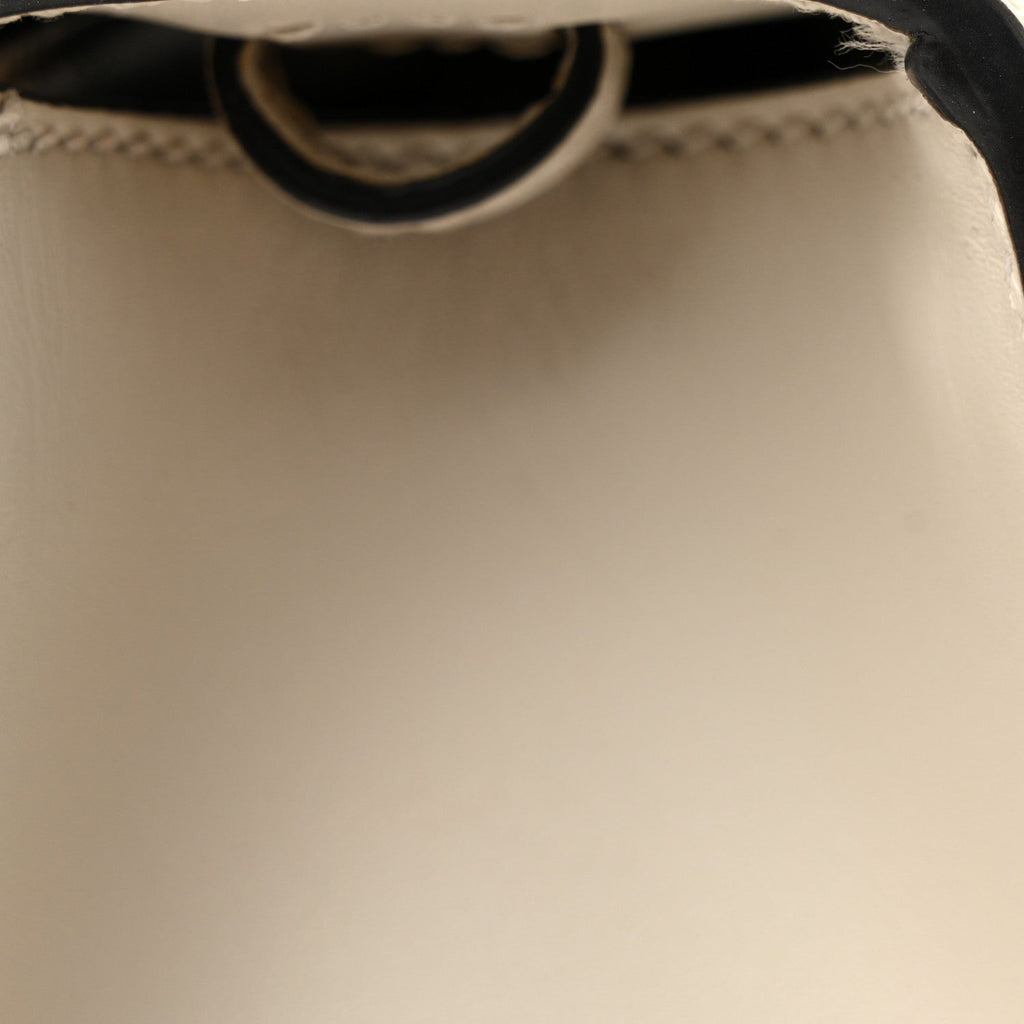 Gucci Calfskin Mini Sylvie Top Handle Bag White