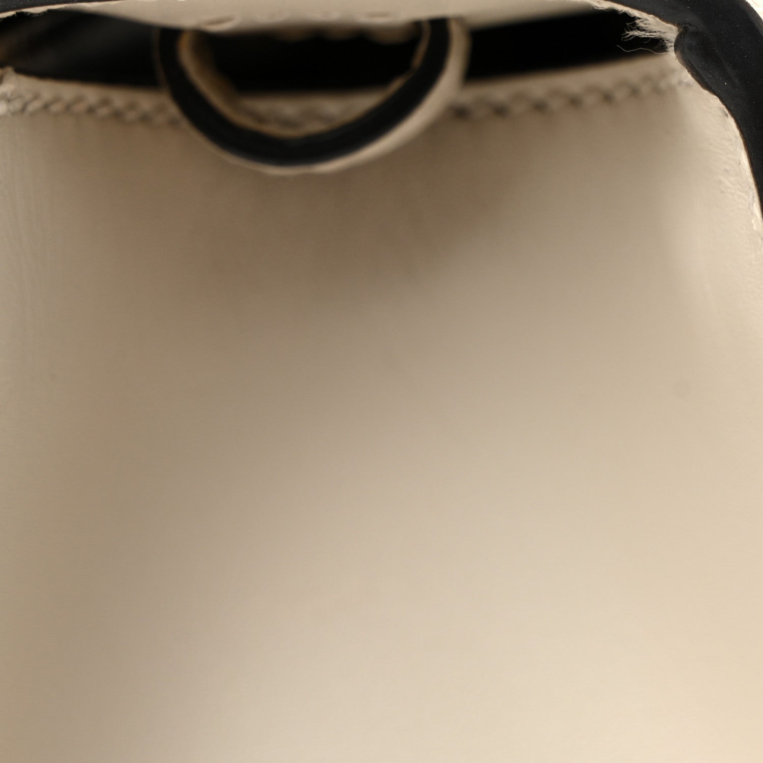 Gucci Calfskin Mini Sylvie Top Handle Bag White